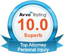 Avvo Rating 10.0 Superb - Top Personal Injury Attorney